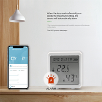 A14E Tuya WIFI Temperature and Humidity Sensor LCD Display Indoor Hygrometer Smart Life App Support Alexa Google Home