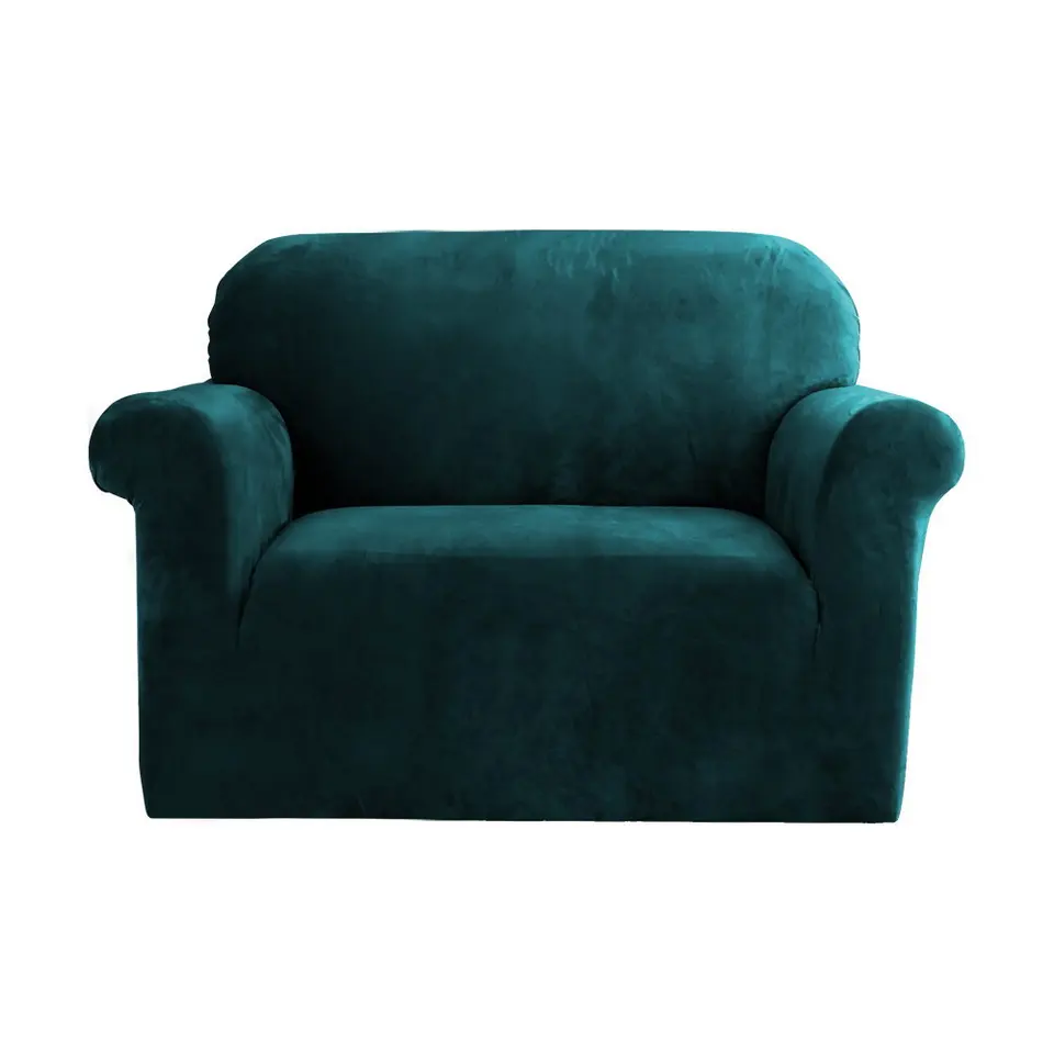 Artiss Velvet Green Sofa Cover for One Seater