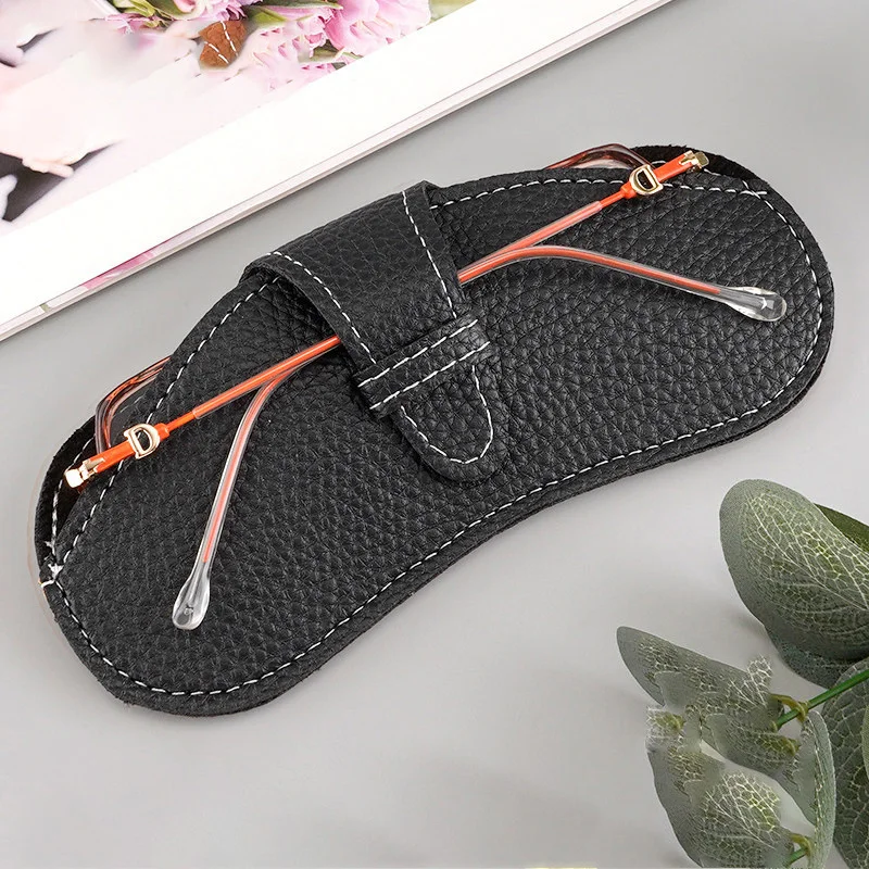 Soft Leather Glasses Bag, Portable Ins Glasses Case, Sunglasses, Men's and Women's Glasses Storage Bag, Protective Cover image 5