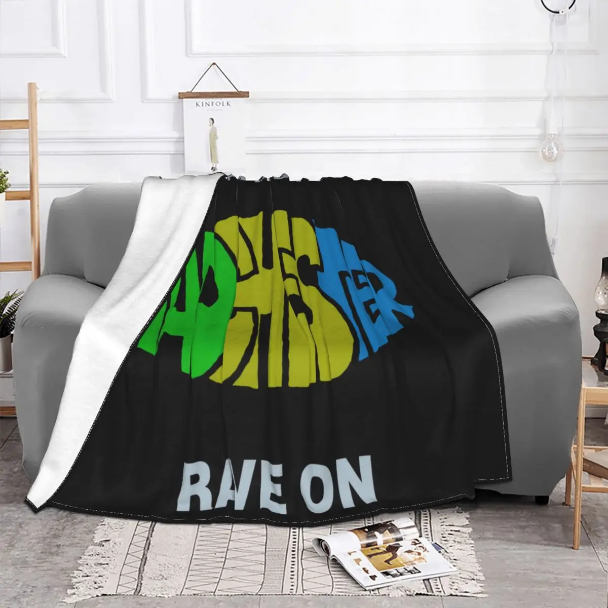 Happy Mondays Madchester Vintage Vintage Tour Hot Sale More Size Comfortable Rock 3D Splicing Throw Blanket