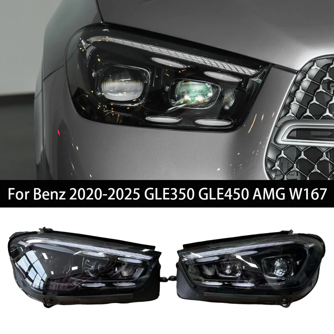 

Для Mercedes-Benz 20-25 GLE350-450 AMG W167, обновленная для высококачественных светодиодных геометрических многолучевых цифровых интеллектуальных фар в сборе