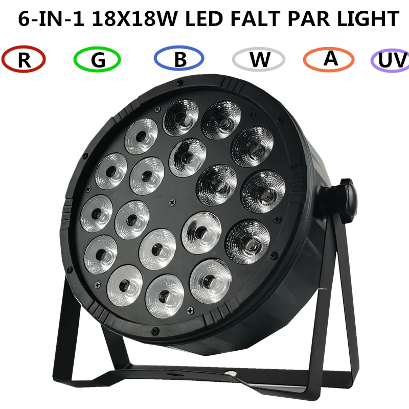 molde 18x18w led par luz 6 em1 rgbwa uv par luz de discoteca dmx controle led lavagem luz estagio profissional dj equipamentos novo 01