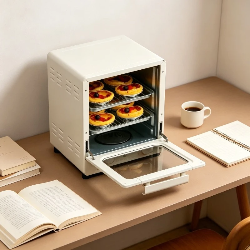 Large-Capacity 15L Household Electric Oven, Multi-Functional Three-Tier Vertical Egg Tart Oven