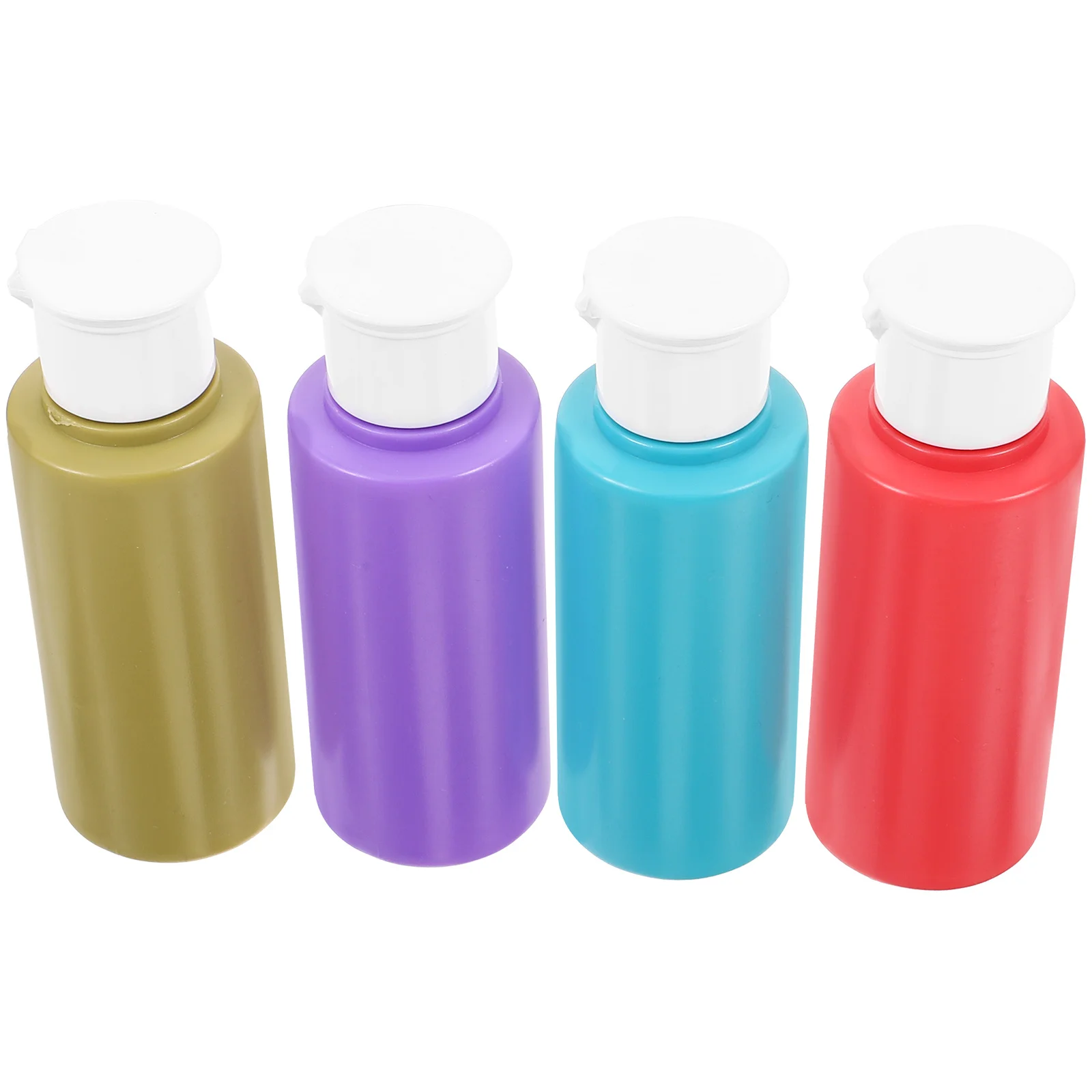 

4Pcs Small Capacity Squeeze Bottle Kit Reusable Travel Lotion and Shampoo Bottles Compact Lightweight for Suitcase Handbag