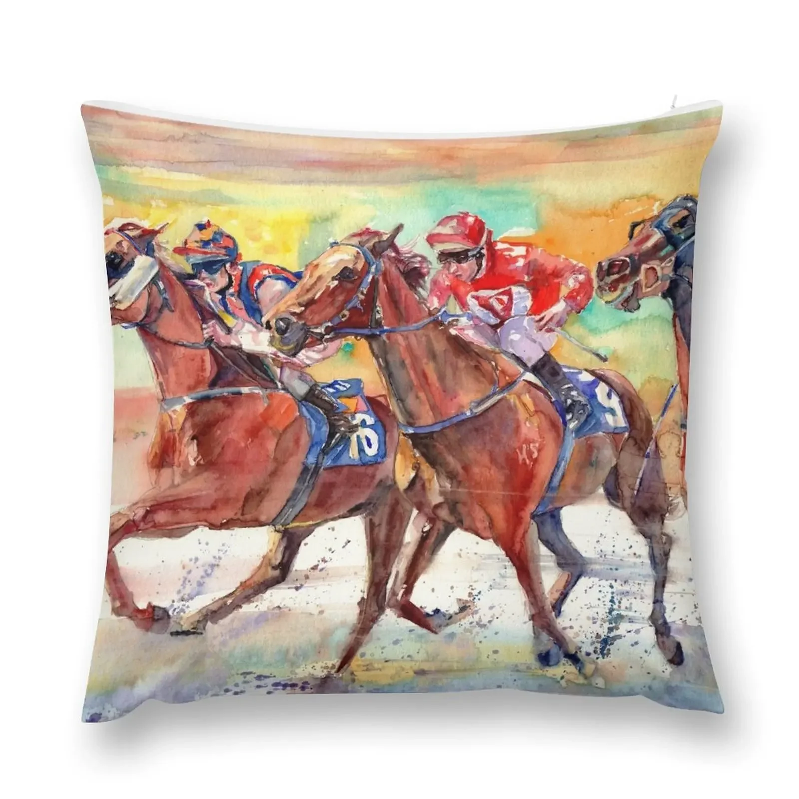 

Thoroughbred Racing Throw Pillow Pillow Cases Pillowcases Sofa Covers Christmas Covers For Cushions pillow
