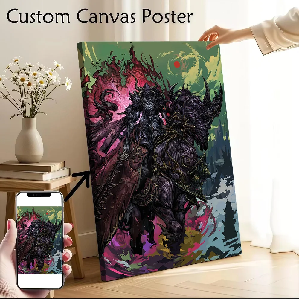 Demon Rider Canvas Print Perfect Gift for Fans Lovers Personalized Wall Art Poster for Modern Home Decorations Bathroom Decor