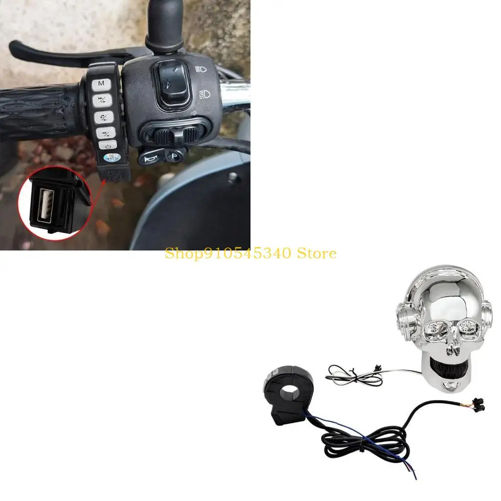 

U2JA MP3 Player Motorbike Stereo System Support FM Radio Phone Call Amplifier Speaker