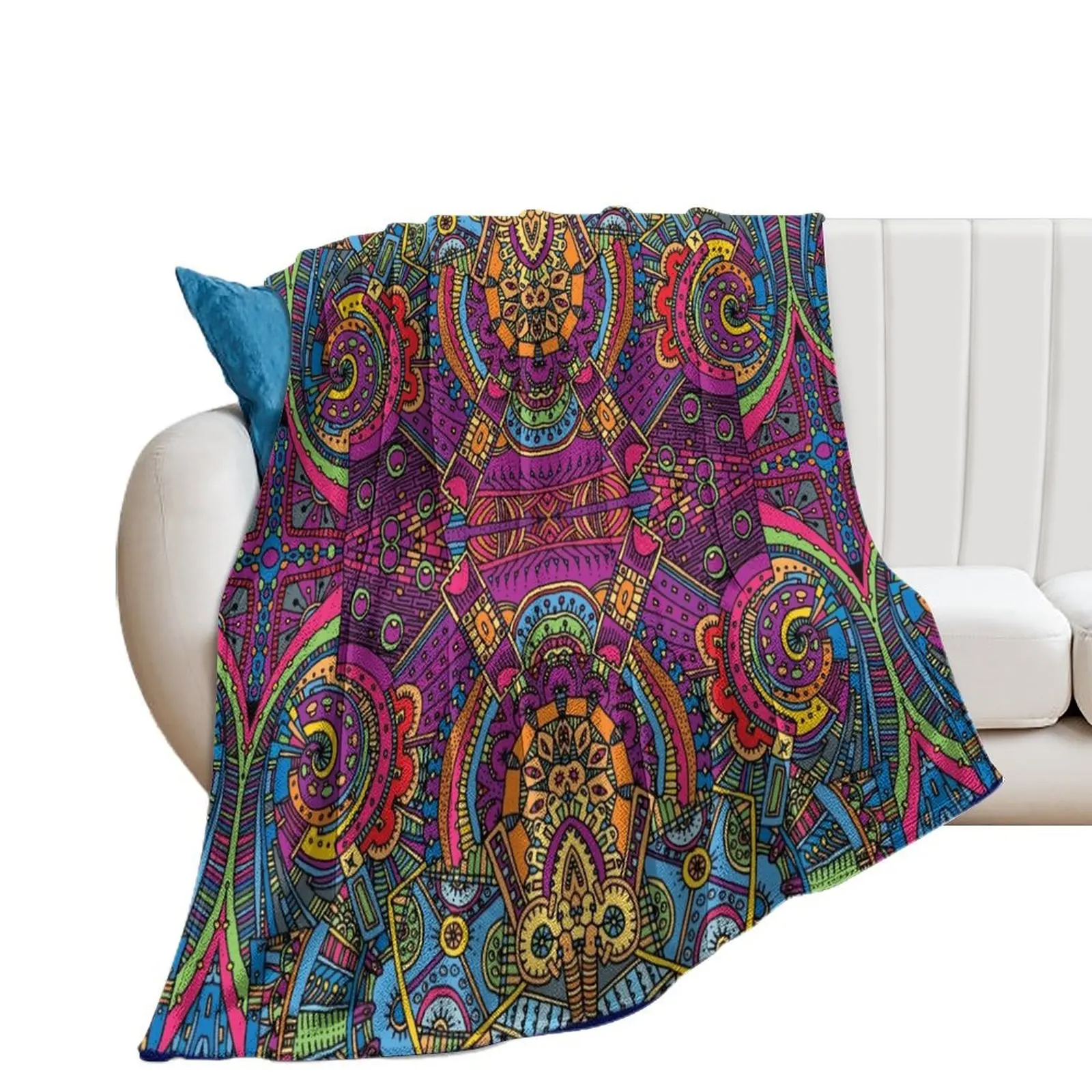 Traditional Boho and Hippie Pattern Throw Blanket Thermal warm winter Blankets