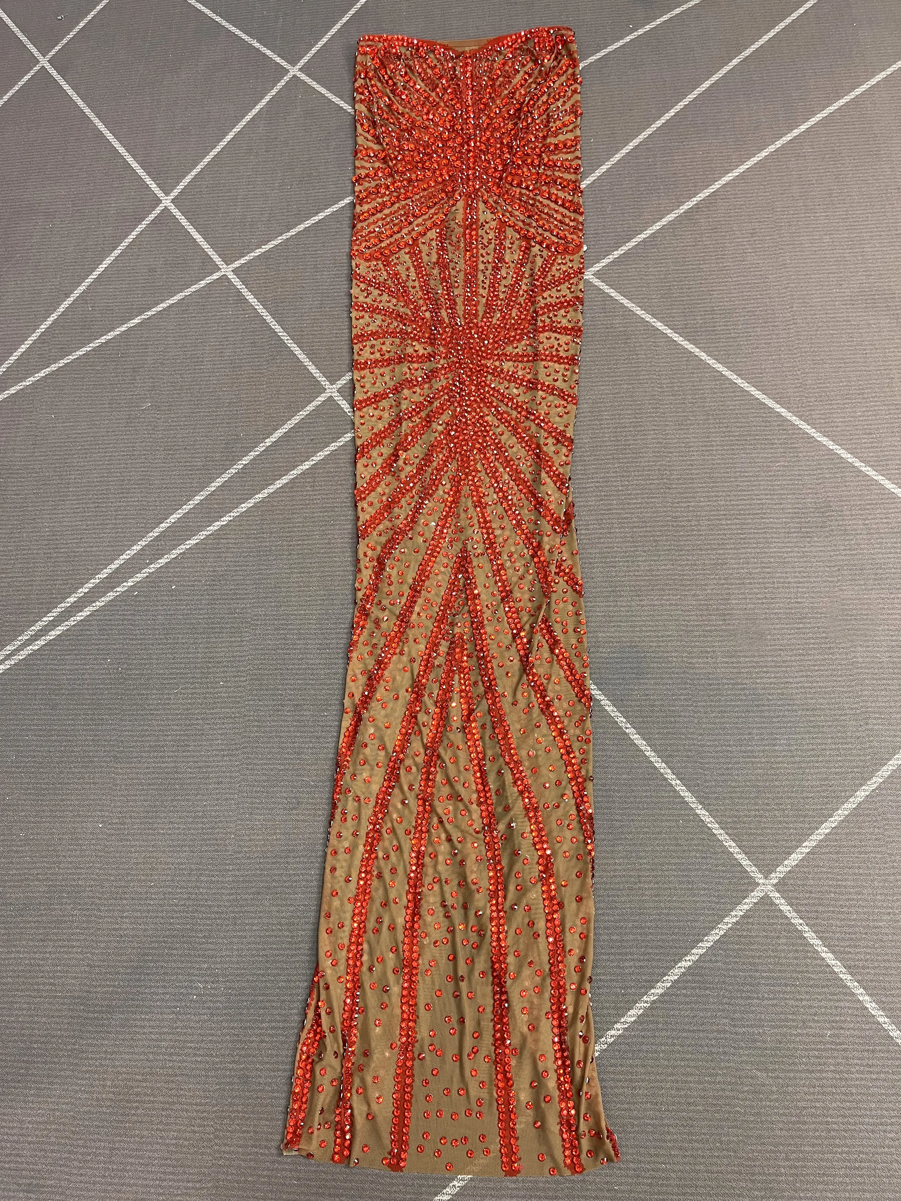 Vestido sin mangas con diamantes de imitación, rojo y azul brillante, para noche, celebración de cumpleaños, traje de baile Sexy sin espalda, ropa para sesión de fotos y graduación