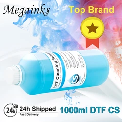Blue 1000ml DTF Ink Cleaning Solution Strong Cleaning for Epson DX4 DX5 DX7 L1800 L805 L800 1390 I3200 DTF cleaning Liquid