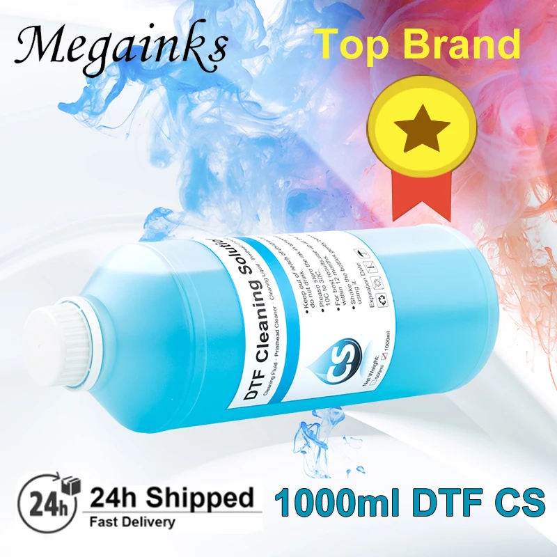 Niebieski 1000 ml roztwór do czyszczenia atramentu DTF Silne czyszczenie do Epson DX4 DX5 DX7 L1800 L805 L800 1390 I3200 DTF płyn czyszczący