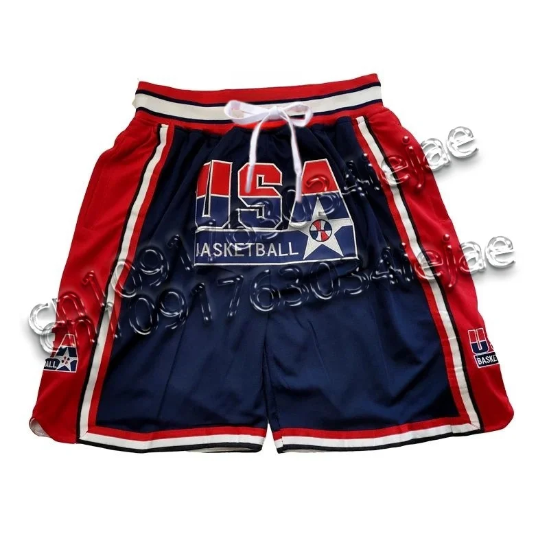 

Basketball Shorts 1992 American Four Outdoor Sports Beach Pants Ventilated White Comfortable Refreshing Quick-drying Shorts