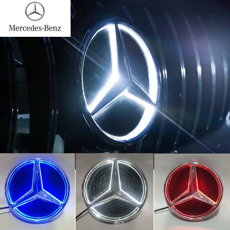 Mercedes Benz W245 GLK 2006-2012 B/V 2005-2010 class former star car logo, LED illuminated logo, white light, blue light, and re