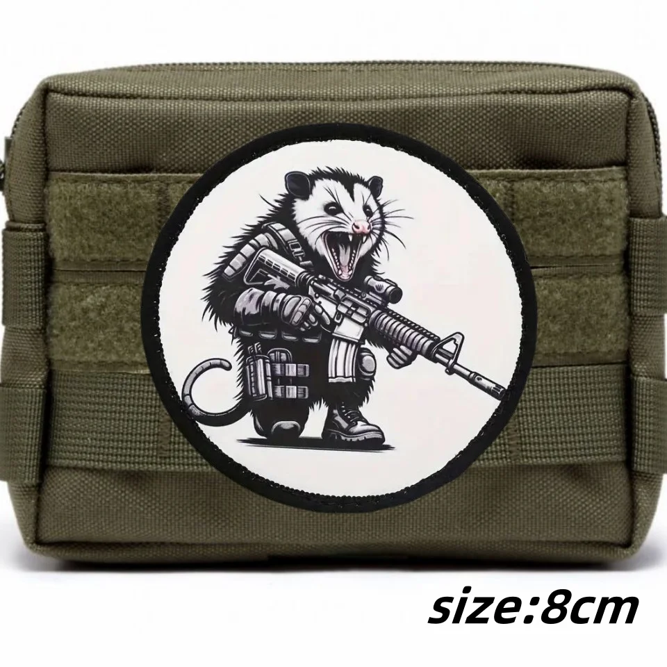 American Flag Girl Printed Patch Gun Morale Badge Military Tactical Patches Backpack Armband  Hook and Loop Stickers for Clothes