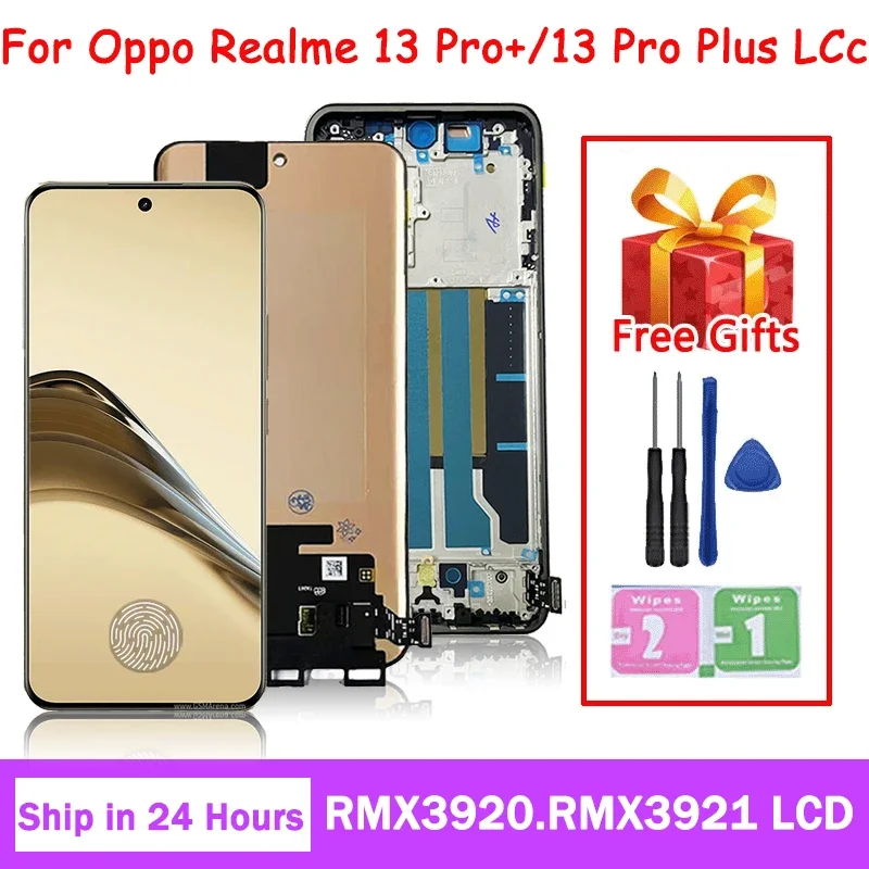 

CANBOUN 6,7 "AMOLED 120 Гц для Oppo Realme 13 Pro + Plus ЖК-дисплей RMX3920, RMX3921, ЖК-дисплей, дигитайзер сенсорного экрана в сборе, ремонт Pa