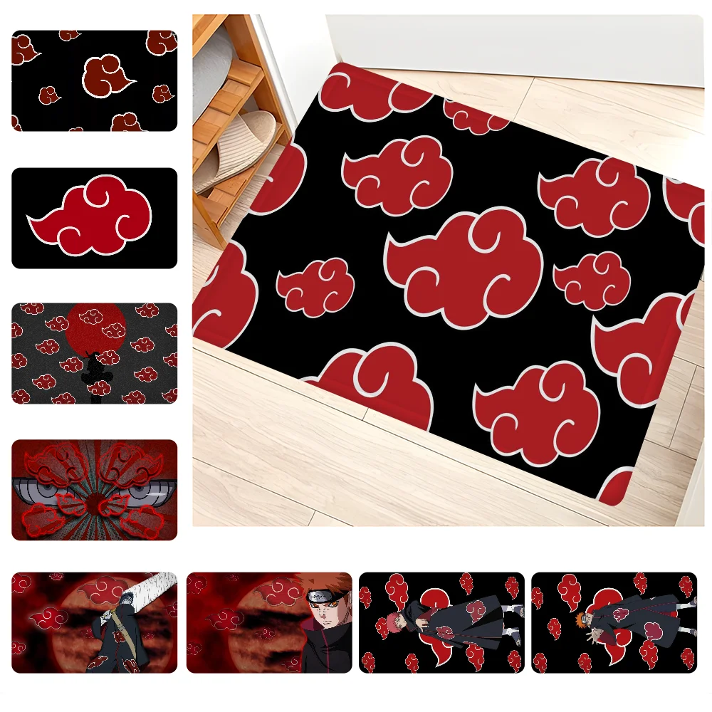 Alfombra de cocina de nube roja de Anime japonés, felpudo de estilo nórdico para dormitorio, sala de estar, hogar, balcón, alfombra de bienvenida antideslizante