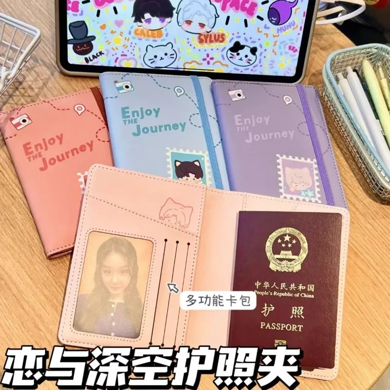 Cinta dan Deepspace Uniseks Sampul Paspor Pesawat Xavier Zayne Rafayel Ralayo Sylus Casing Paspor Perjalanan Casing Dompet Kulit