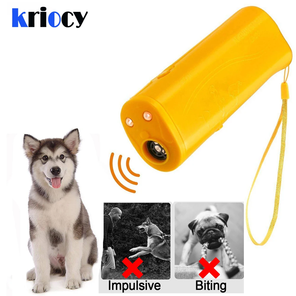 Repellente per cani da compagnia Anti Barking Stop Bark Training Device Trainer LED Ultrasonic 3 in 1 Anti Barking Ultrasonic senza batteria