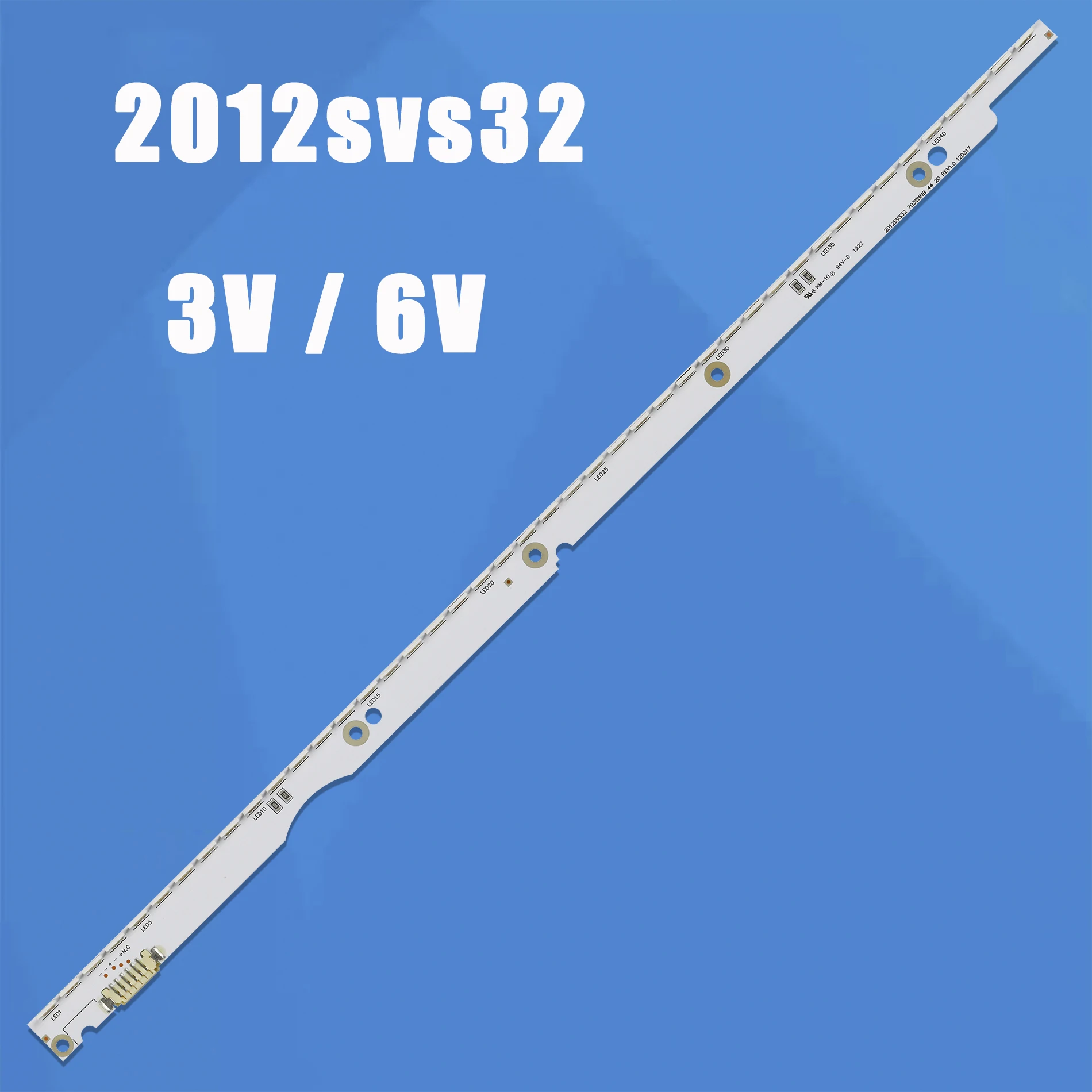 New 44LED 406mm LED strip for samsung UA32ES5500 UE32ES6100 SLED 2012svs32 7032nnb 2D REV1.1 V1GE-320SM0-R1 32NNB-7032LED-MCPCB