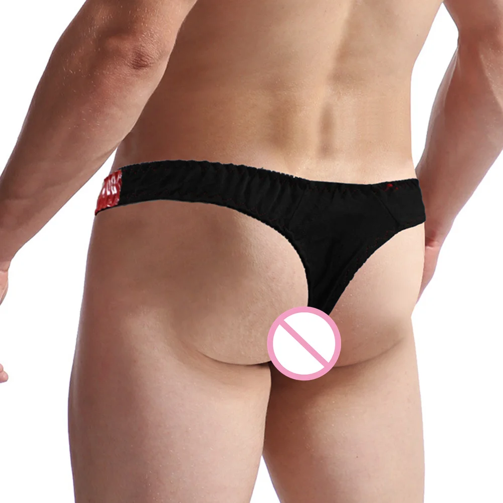 Sexy Men Briefs Enhance Pouch Thong Oil Shiny Bikini G-String Faux Leather Posing Underwear T-back Mini Seduction Lingerie image 3