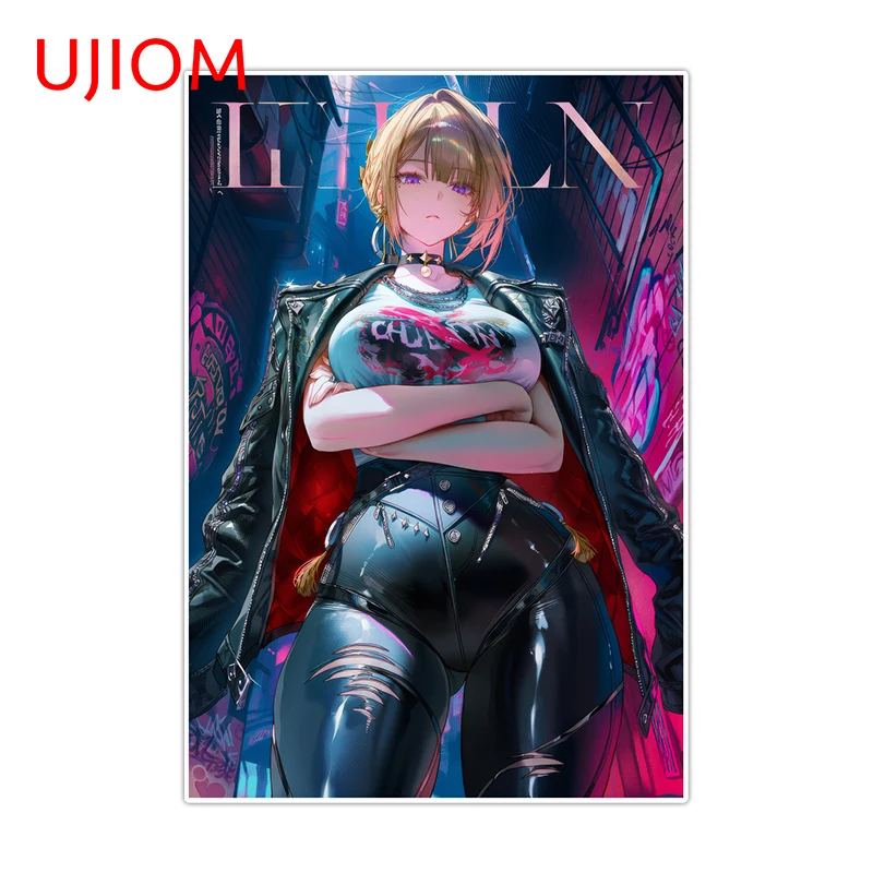 UJIOM Zenless Zone Zero Leotard Girl Wall Sticker Sunscreen Vestibulec Kitchen PVC Decal Delicate Cupboard Mural Decoration