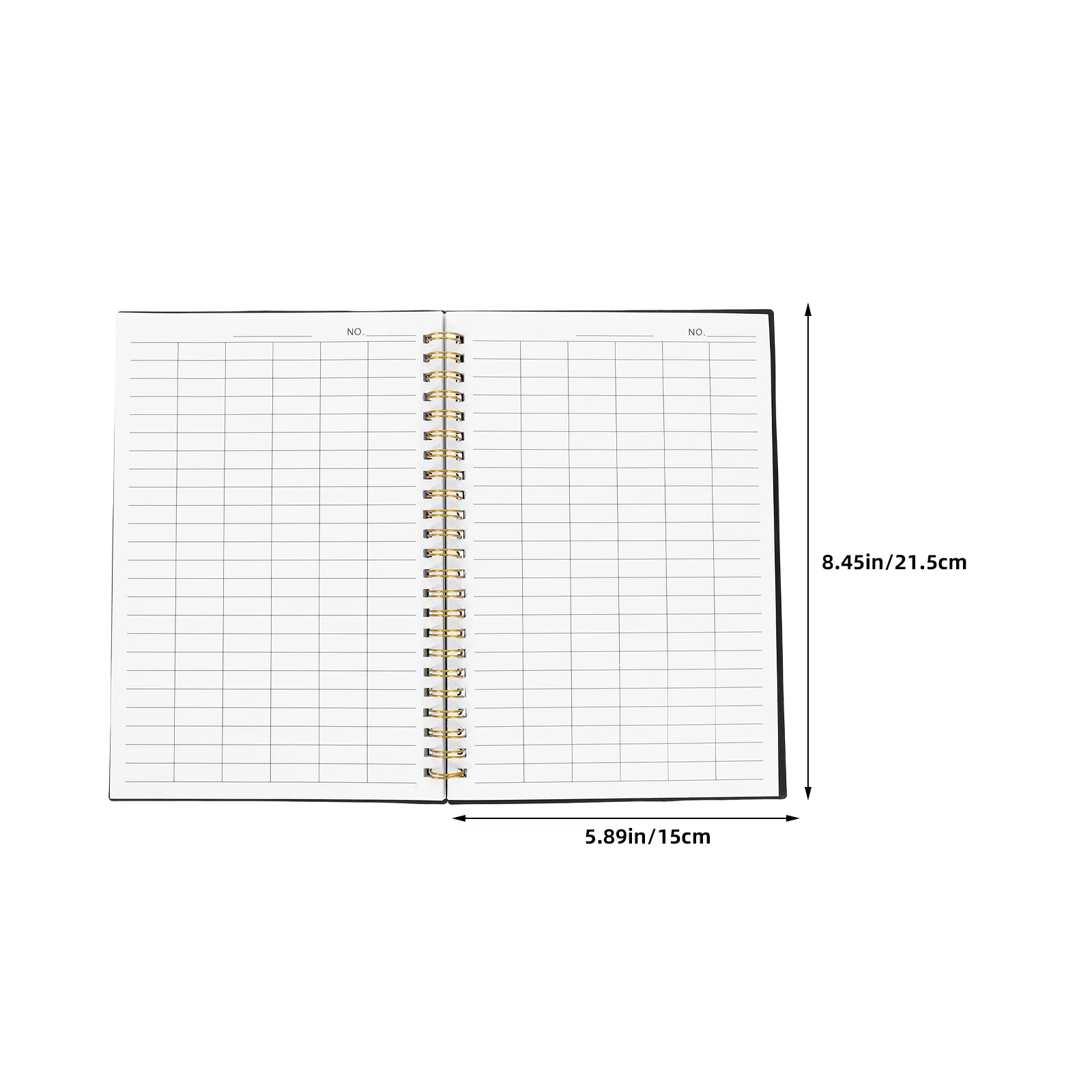 2pcs Horizontal Ruled Ledger Book Blank Inventory Record Notebook Twin-Wire Binding For Business Accounting Budget Management
