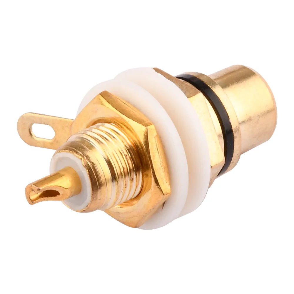 Conector hembra RCA para chasis, adaptador de montaje en Panel, Terminal de Audio, enchufe AV de 3,5mm, 2 piezas, 1 par