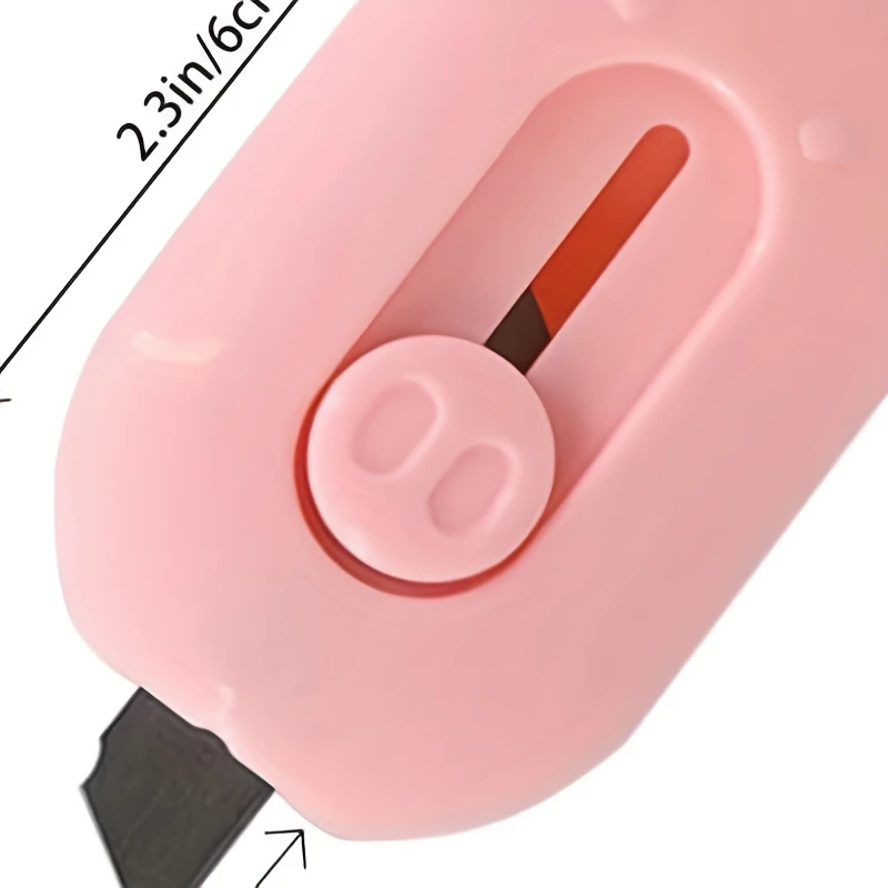 4 мини-ножи для распаковки с выдвижными открывателями для писем, многофункциональные художественные ножи в форме милой свиньи, веселые и практичные