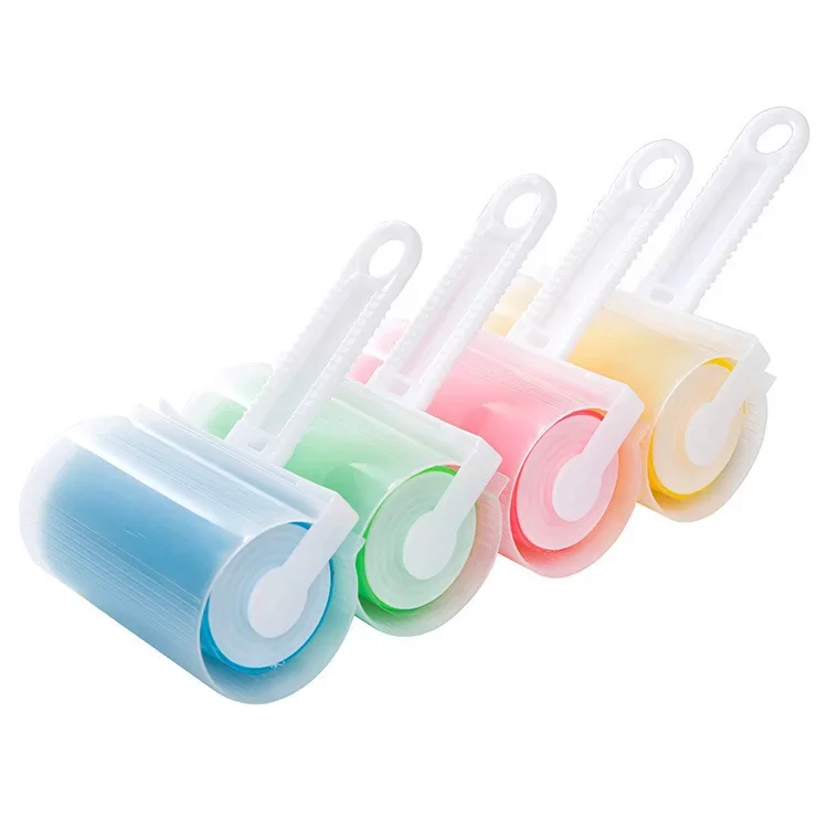 High Quality New Washable Reusable Clothes Hair Pet Hair Sticky Roller Household Cleaning Portable Hair Remover Roller-Brush