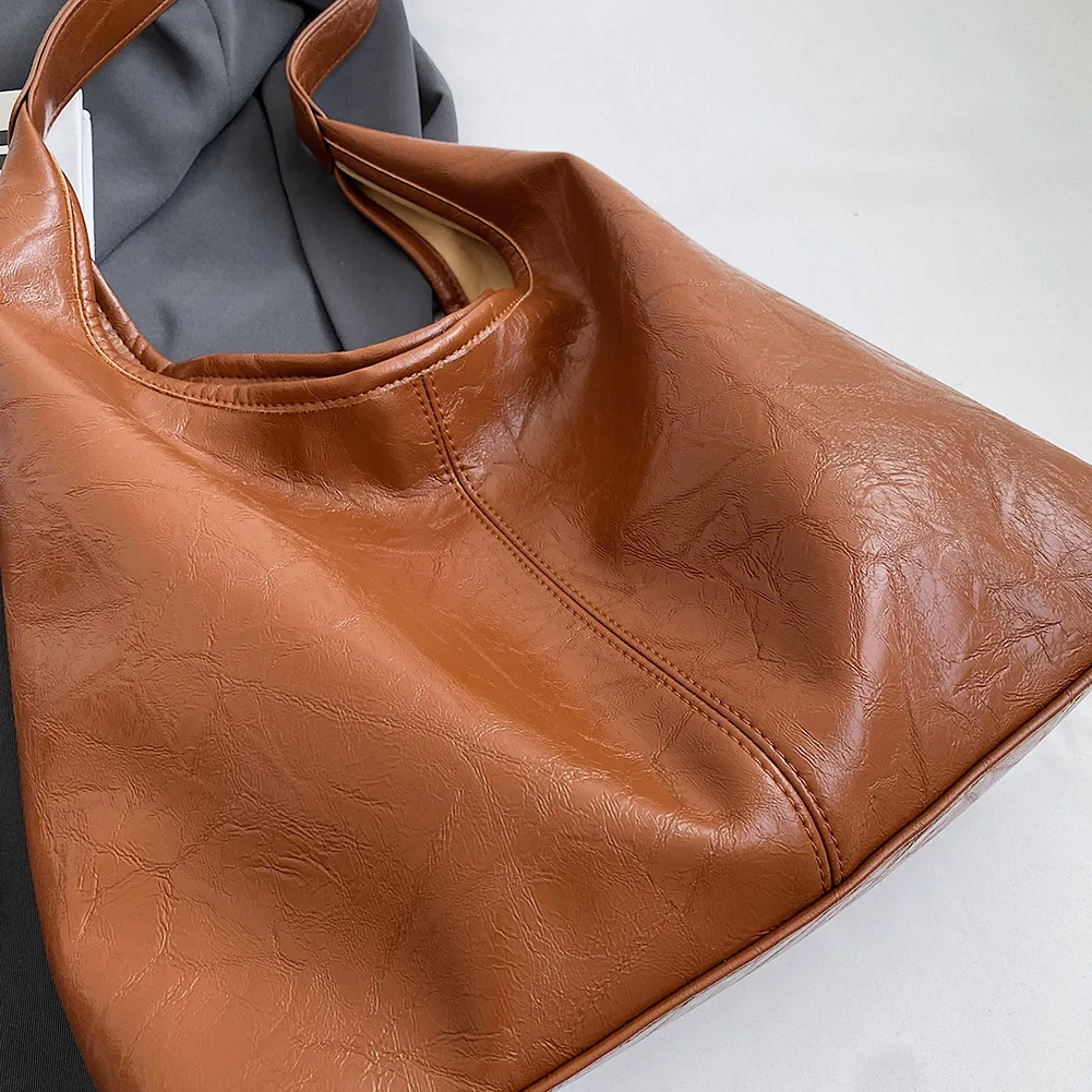 

Women Leather Shoulder Bag Versatile Hobo Bag and Clutch Soft 2pcs Shoulder Bag and Handbag Set Satchel Hobo Bag Commuting Bag