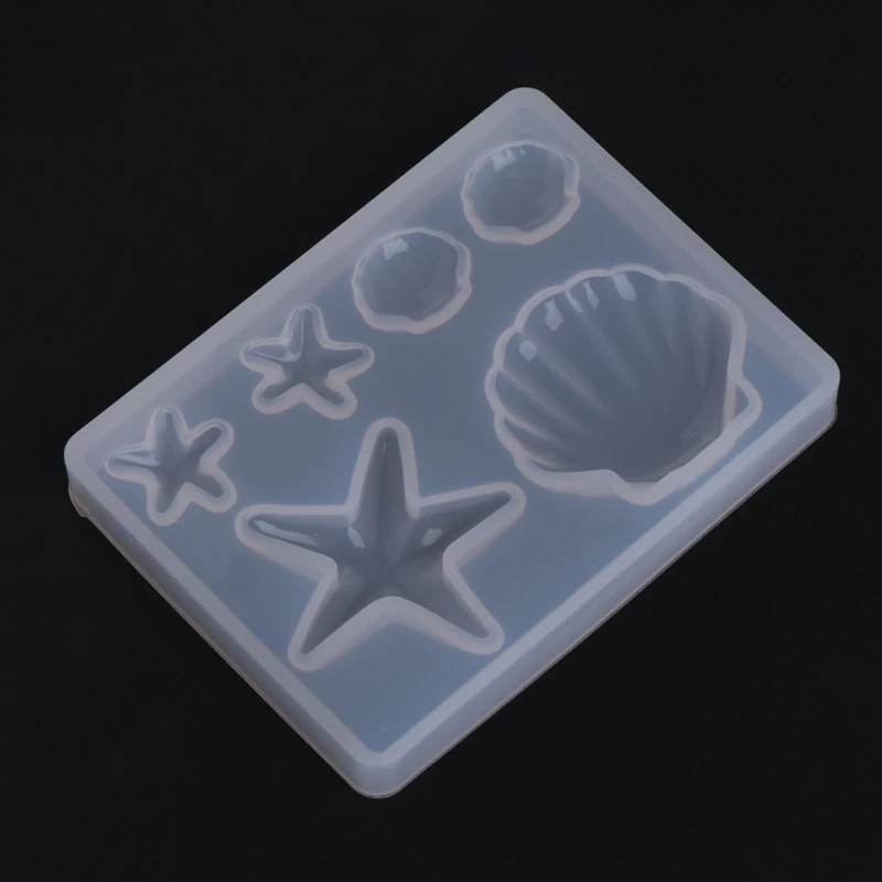 Cetakan Silikon Cangkang Berlian Epoksi Resin DIY Perhiasan Membuat Kerajinan Liontin Kue