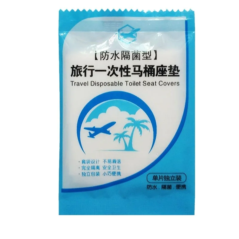 Disposable Toilet Seat Cover Waterproof Slip-on Travel Commode Cushion Paper Portable Public Restroom Sanitary Protector view 6