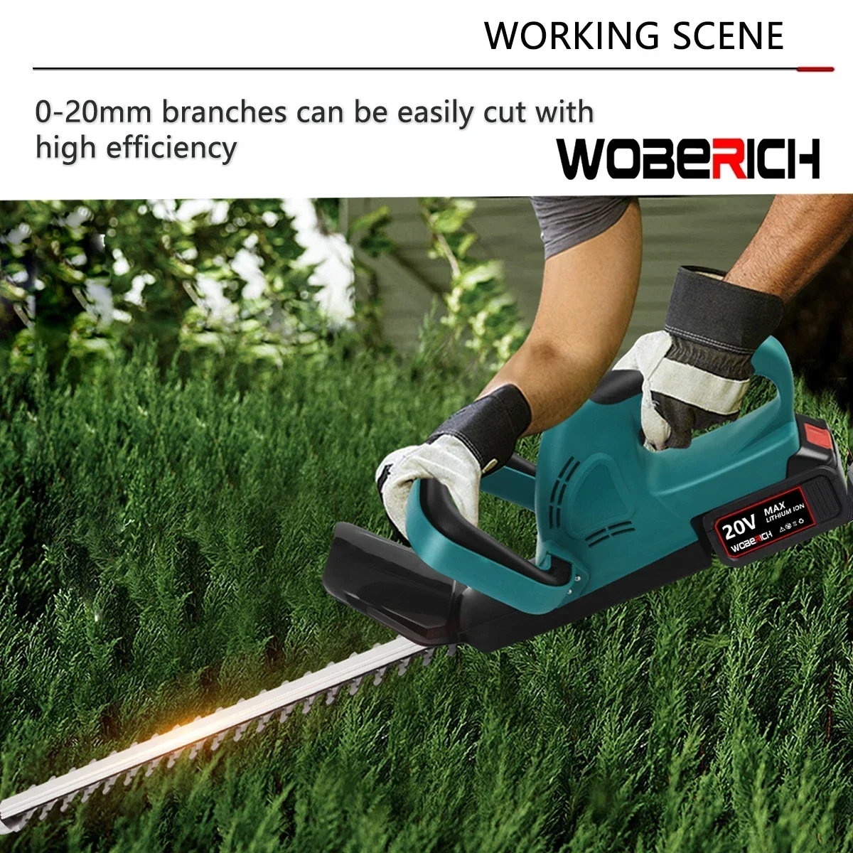 Cordless Electric Hedge Trimmer Lawn Mower for Garden Tool Grass Pruner Trimmer for Makita 18V Battery（No battery）