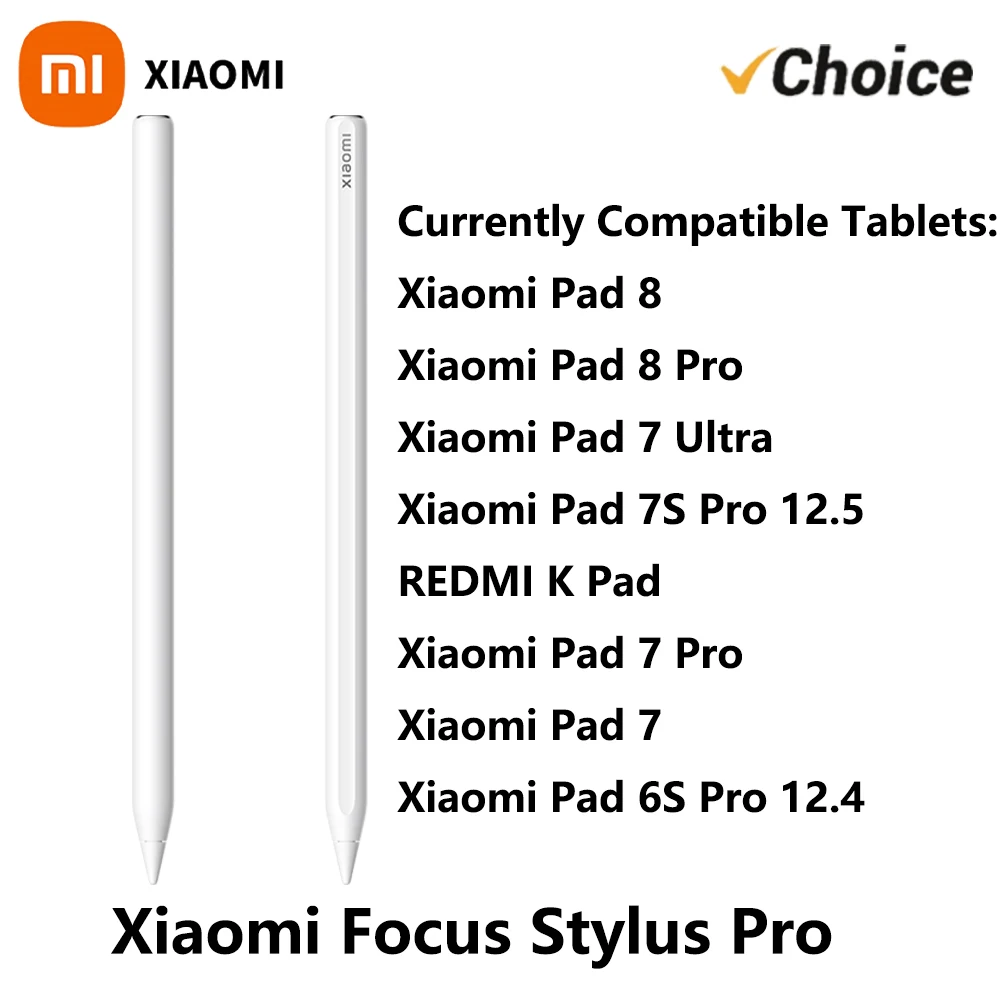 Originele Xiaomi Focus Stylus Pro (knijpfunctie/dubbele tik/veegbeweging), voor Xiaomi Pad 8/8 Pro/7 Ultra/7S Pro/7/6S Pro.