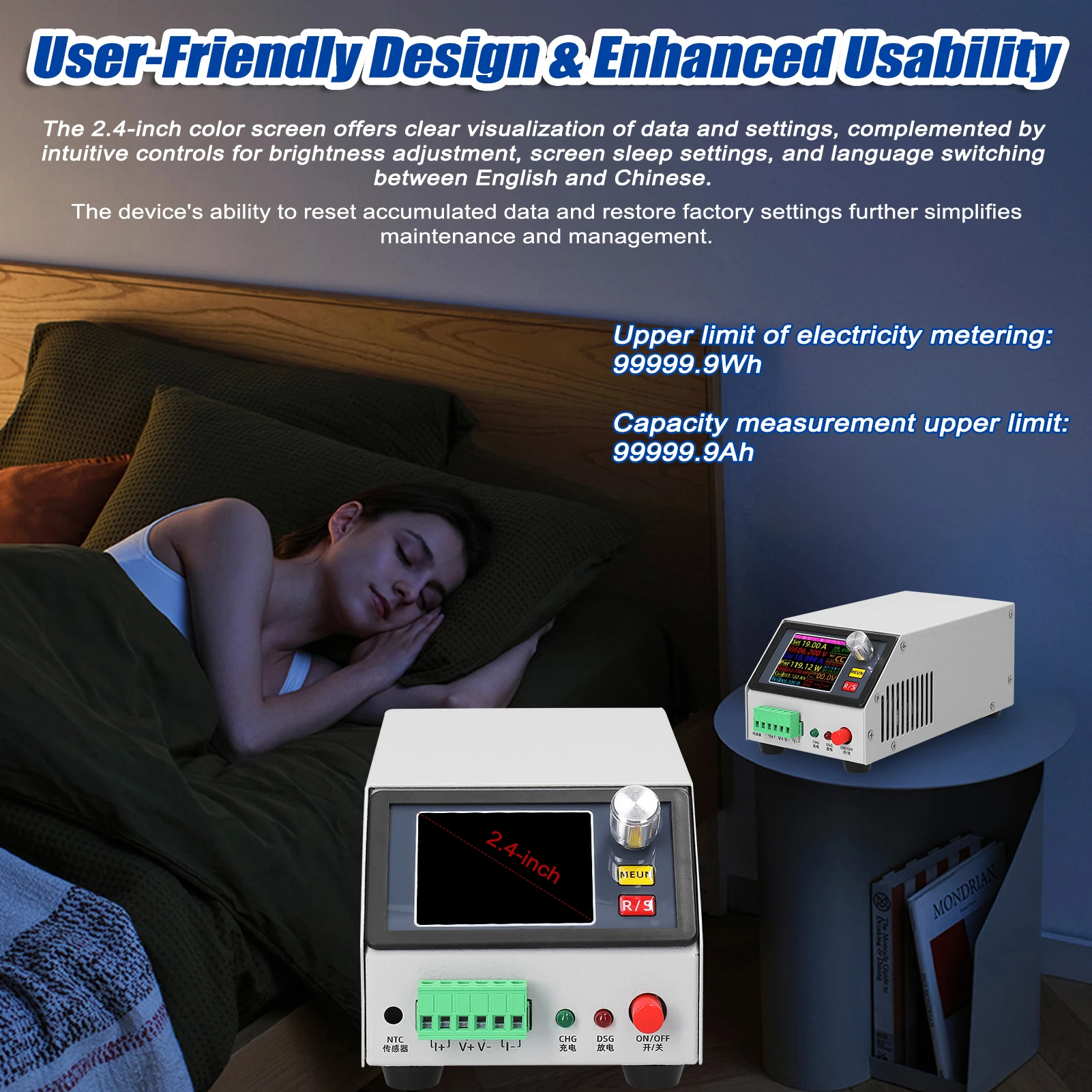 MDL150 2.4inch Color Screen Multifunction Constant Current/Power/Resistance Mode with Data Calibration  Electronic Load Support