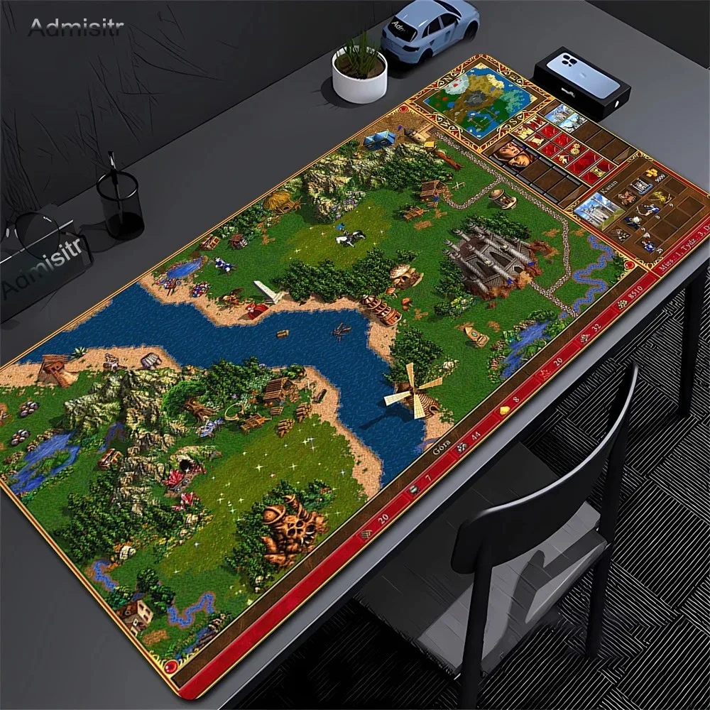 Fantasy-Strategiespiel Großes Gaming-Mauspad Rutschfeste Schreibtischunterlage für Laptop Tastatur Büro PC Gamer-Zubehör