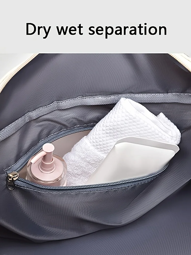 Lässige Nylon-Reisetasche, Große Kapazität für Sport- und Fitness-Aufbewahrung, Tragbare Weekender-Übernachtungstasche mit Mehreren Fächern – Detail 10