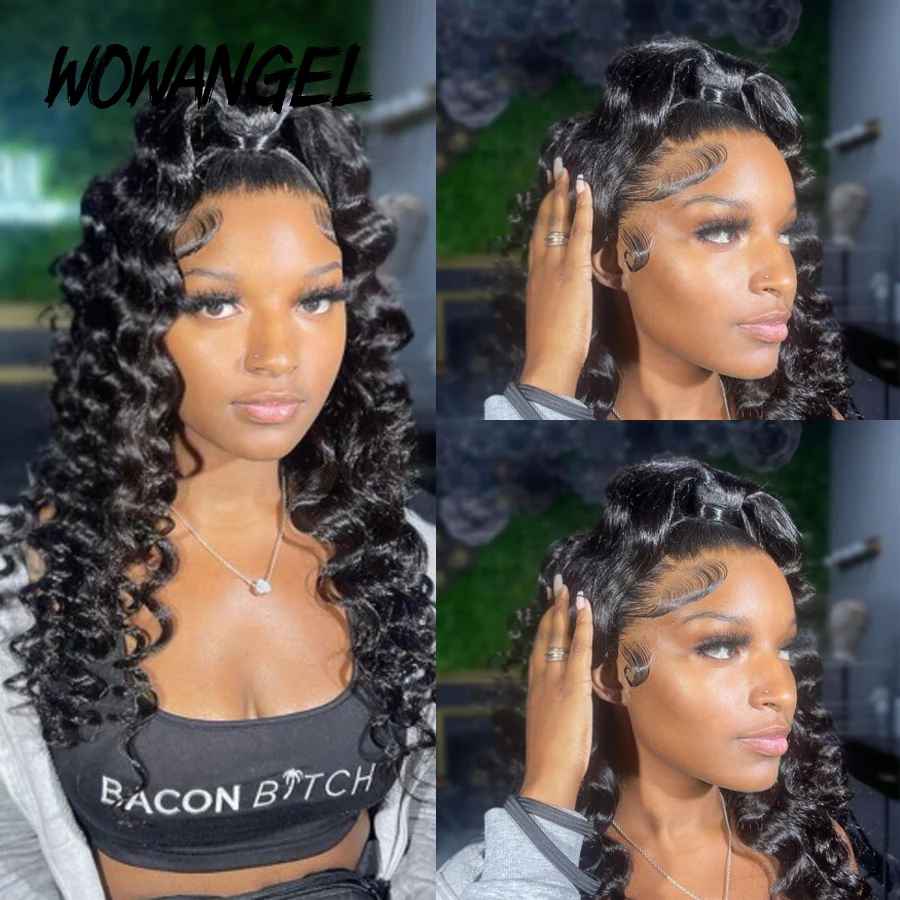 Wow Angel 250% Loose Wave Perücke, Full Lace Perücken, HD Lace Frontal Perücken, Hautnahe Tiefenpartie, Natürliche Kopfhaut, Full Frontal Perücken für Frauen – Detail 6
