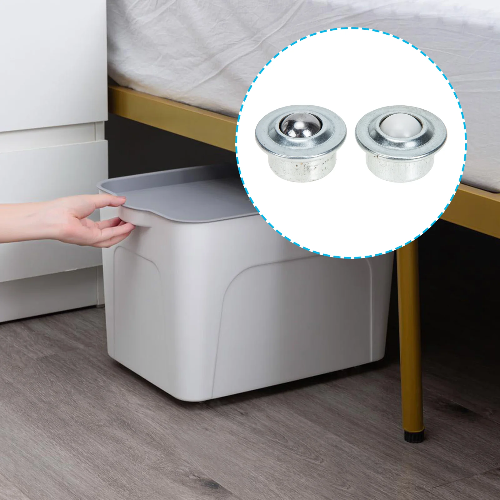 

8pcs Carbon Steel Nylon Swivel Balls Rotating Transfer Caster Universal Wheel For Table Cabinet Roller Bearing Units