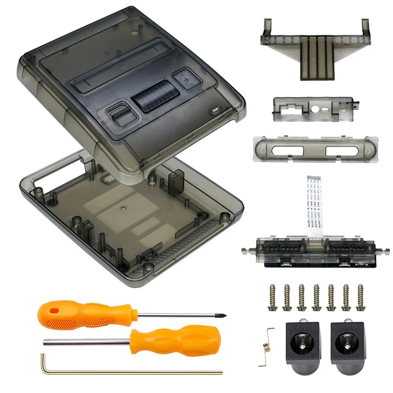 

N86R For Super NES Game Console For Bitfunx SFC Replacement Case Transparent Box For Super Famicom Console