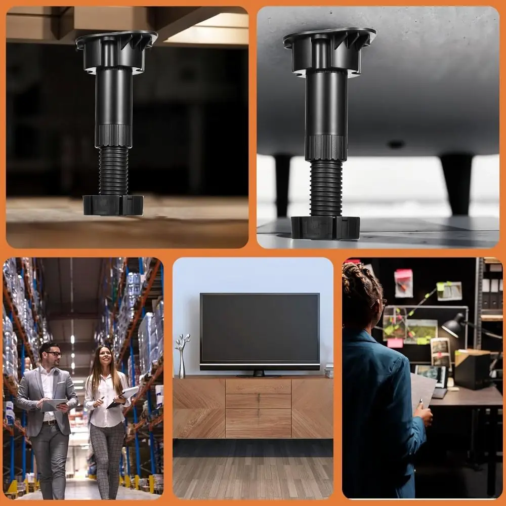 Adjustable Height Furniture Leveler Legs Universal Enhanced Stability Cabinet Levelers Durable Sturdy Cabinet Legs