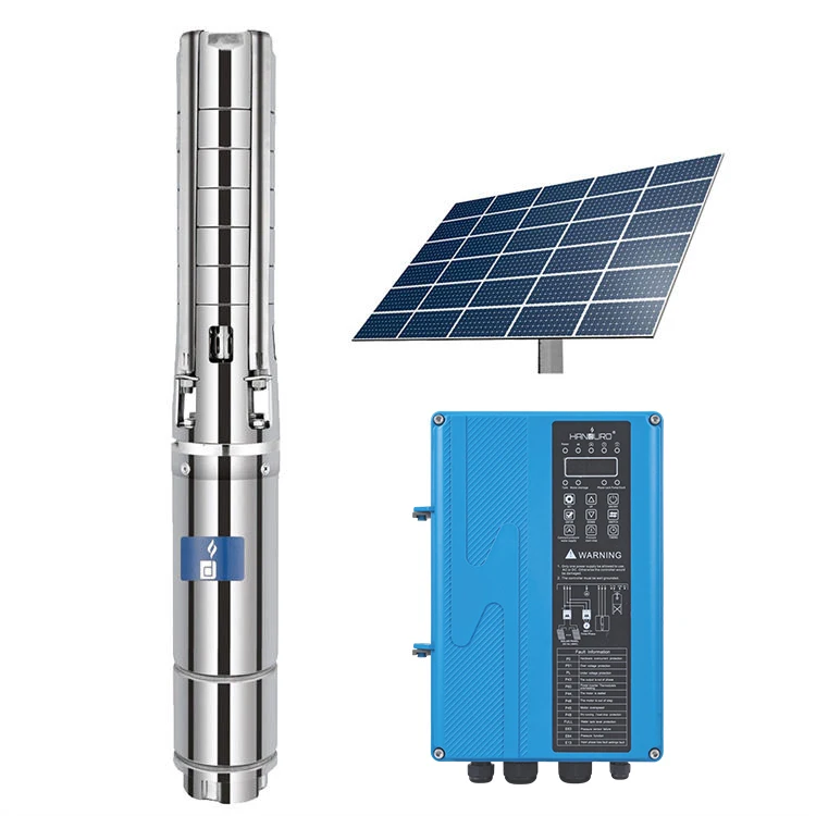 

Handuro AC/DC 15KW 160M 65m3/h Big Power 6 Inch Deep Well 20hp Solar Submersible Water Pump for Agriculture