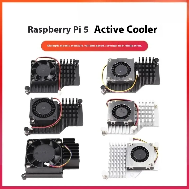Raspberry Pi 5 Official Active Cooler - Aluminium Heat Sink with Fan & Thermal Pads, 5V PWM Cooling for Pi5