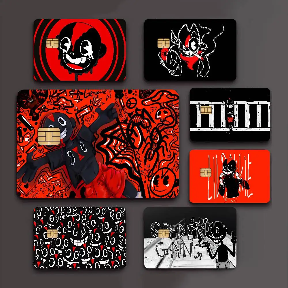 Rapper L-Lil D-Darkie Anime Front Cover Film Sticker Skin for Credit Debit Card Small Large Chip