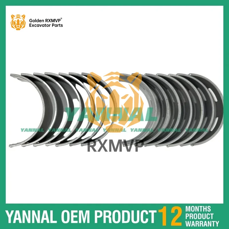 3D74E Main Bearing & Con Rod Bearing +0.25 For Yanmar Excavator Engine Paers