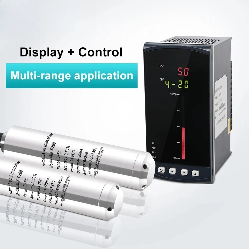 Digital Water Level Gauge Sewage Water  Level Sensor Rs485 Stainless Steel Submersible Water Level Sensor