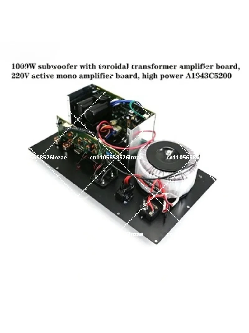 1000W Subwoofer Amplifier Board with Toroidal Transformer, Active Mono High-Power A1943 C5200 Amplifier Tube