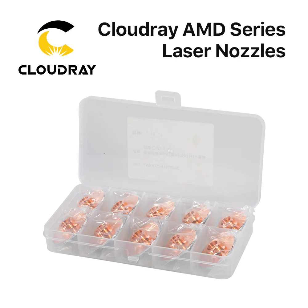 Cloudray OEM AMD Single Layer Double Layer Nozzles Dia 25mm H20 M12 Caliber 0.8-4.0mm for Fiber Laser Cutting Head