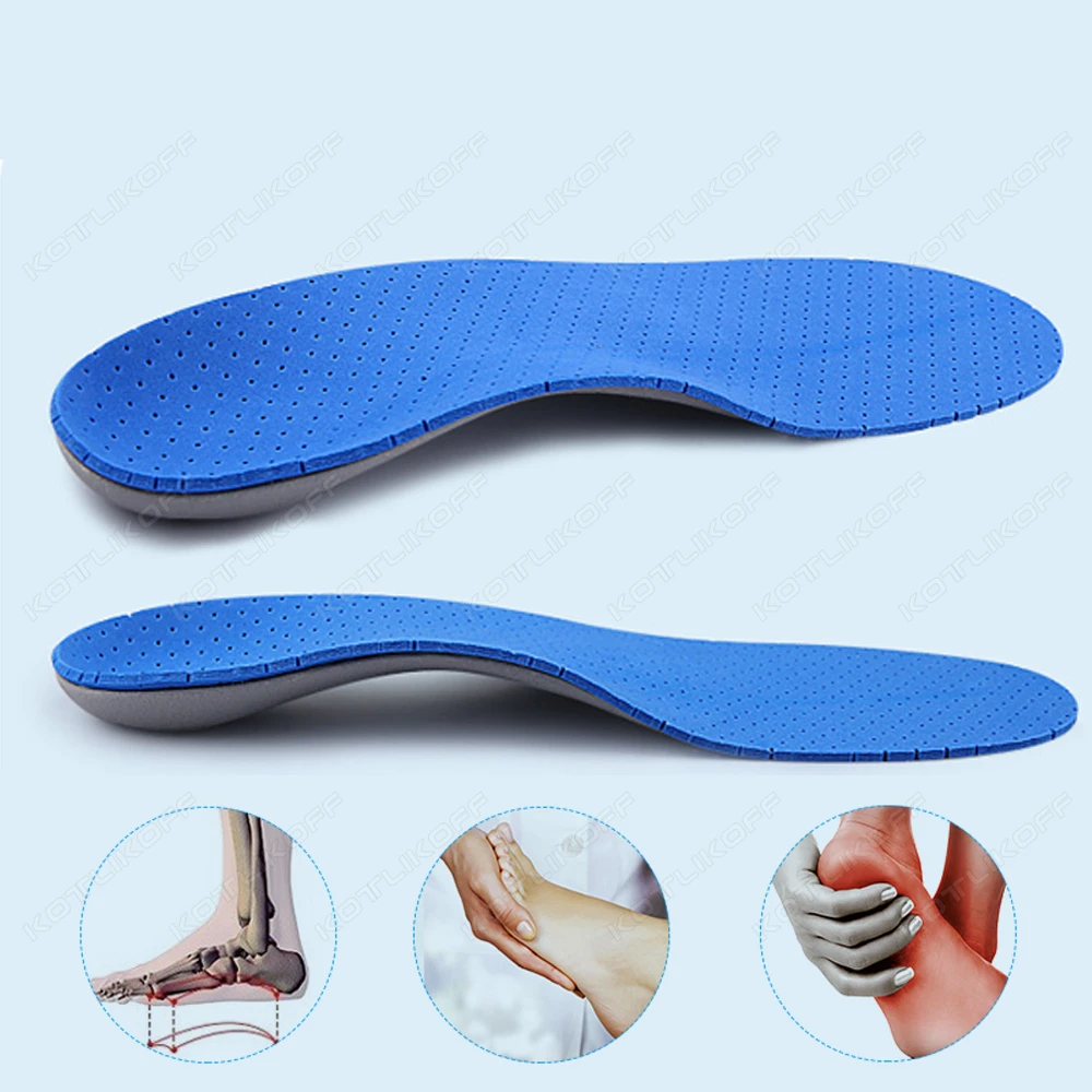 Unisex Arch Support Insoles Durable Cushioning Shockproof Breathable Flat Foot Correction Stepping Support for Running Insoles