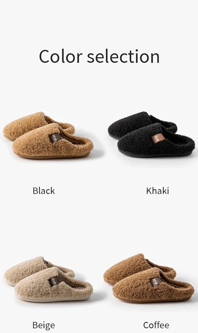 Gemütliche pelzige Hausschuhe für Damen, warme, rutschfeste Hausschuhe, Plüsch-Fleece-Futter und weiche Sohle für den Heimkomfort im Winter – Detail 8